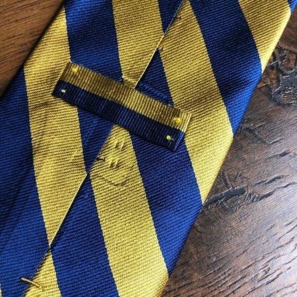 J. Crew Yellow and Blue Handmade Silk Tie - Picture 4 of 9